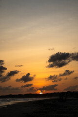 A view of the sunset on the Indina Ocena beach along Lamu Island