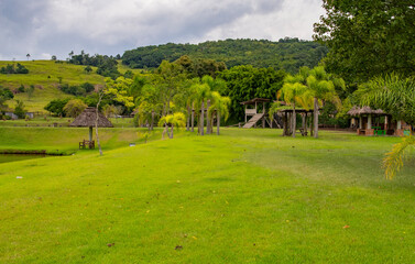 Naklejka premium Beautiful landscapes of the eco Fazenda, Rio Grande do Sul, Brazil