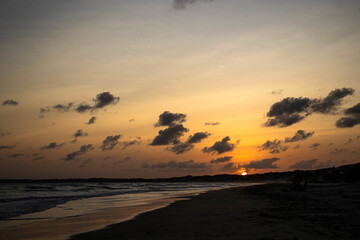 A view of the sunset on the Indina Ocena beach along Lamu Island