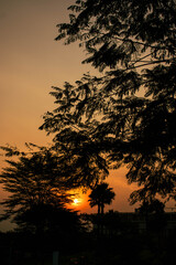 A view of the sunset in Kigali, Rwanda
