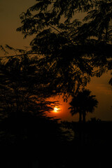 A view of the sunset in Kigali, Rwanda