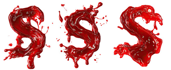 Blood-red, liquid-like "SSS" letters