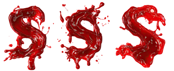 Blood-red, liquid-like "SSS" letters