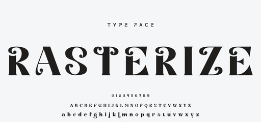 Fototapeta premium Elegant Modern beauty font alphabet logo. Typography beautiful luxury minimal elegant serif fonts fashion wedding vintage retro logos. vector illustration.