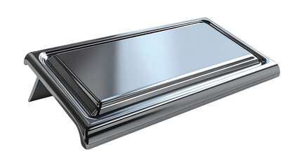 Shiny metallic rectangular object