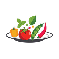 Sliced Vegetable illustration graphic design