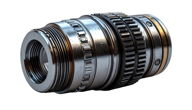 Detailed close-up of a complex industrial component