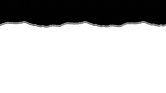 Realistic torn paper edge. Ripped black paper mockup isolated on transparent background