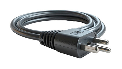 Gray electrical cord with two-prong plug