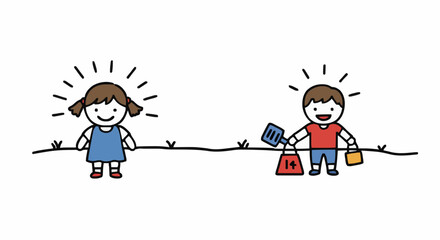 Vektor illustration kindergarten