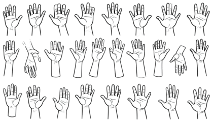 Collection of various hand poses