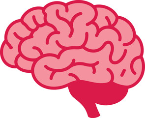 Healthy human brain illustration medical science and knowledge symbol vector