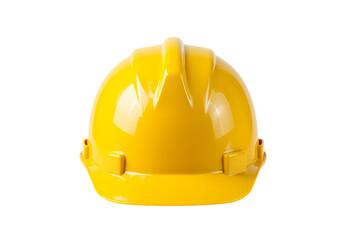 Yellow Hard Hat Safety Gear for Construction Industry and Work isolated on transparent background