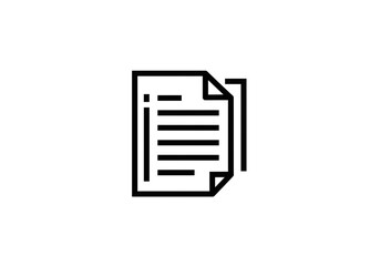 Modern document icon symbolizes essential business paperwork and important information for success