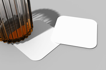Realistic Coaster Mockup for Branding Presentations