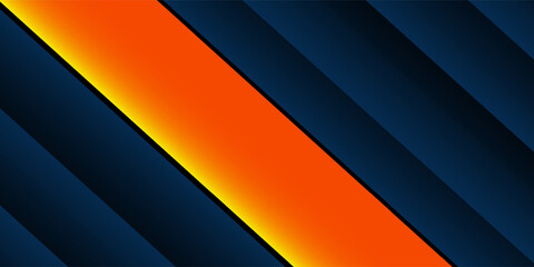 Abstract good geometric dark blue and orange square theme overlap background simple art light line