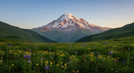 Sunrise Majesty: Mountain Bloom