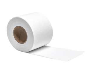 Rolled white paper product