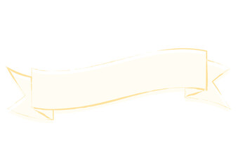 シンプルな黄色い装飾用リボンフレーム