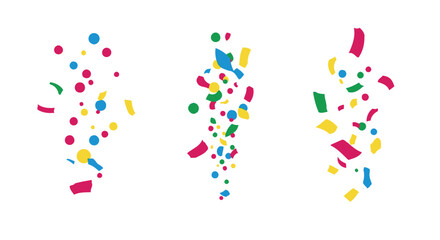 Abstract colorful splash shapes and particles floating upwards dynamic motion design elements vector