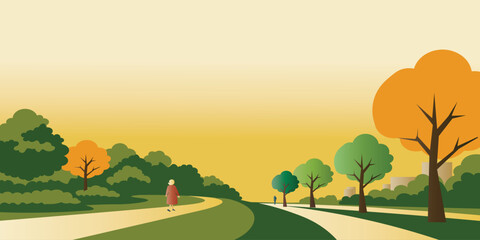 Obraz premium Nature city garden