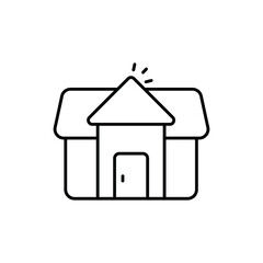 Shelter Thin Line Vector Icon