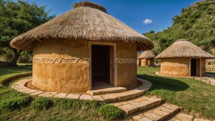 Obraz premium traditional hut in the village