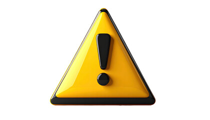 Yellow warning triangle with exclamation mark