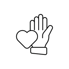 Volunteering Thin Line Vector Icon