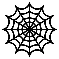 Obraz premium Detailed Intricate Web Icon Vector Silhouette