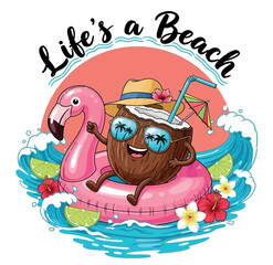 Naklejka premium Beach Illustration