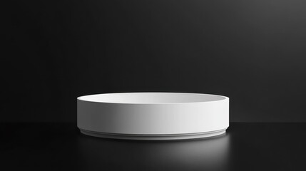 Empty white round bowl