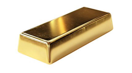 Gold bar, lustrous, rectangular