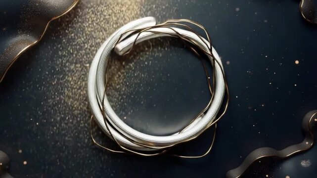 Unique Template, Silver Shapes, Reflection, Cinematic Background, Luxury Design, Particles, Rotation