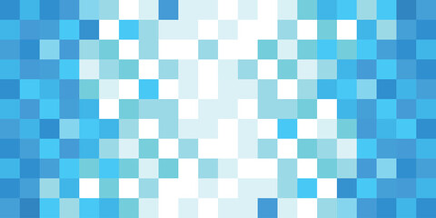 Abstract background with blue gradient square shapes and glowing white lines. Modern business banner concept. Vector illustration. EPS. 3