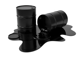 Spilled Oil Environmental Disaster and Industrial Accident isolated on transparent background