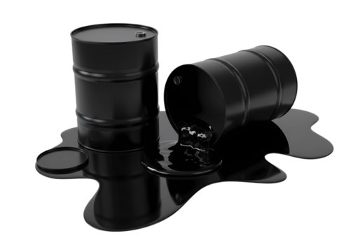 Spilled Oil Environmental Disaster and Industrial Accident isolated on transparent background - Powered by Adobe