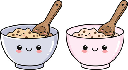 mixing bowl with cookie dough and spoon. National Homemade Cookies Day