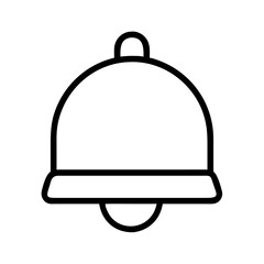 Obraz premium Simple outline of a bell isolated on transparent background