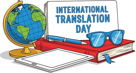 International translation day concept isolated on white background