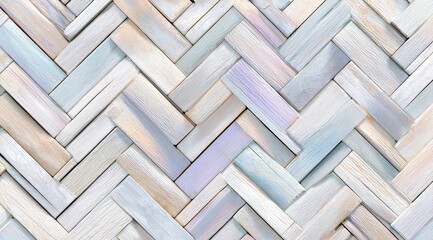 Pastel Wooden Plank Herringbone Pattern