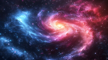Obraz premium Cosmic Swirl Nebula Illustration