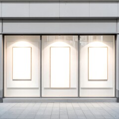 Blank storefront display