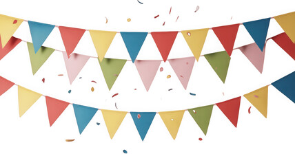Obraz premium Festive Party Flags and Confetti Design