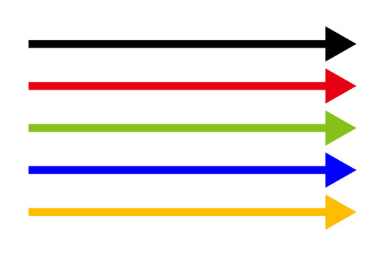 straight line arrow rigth vector in any color.