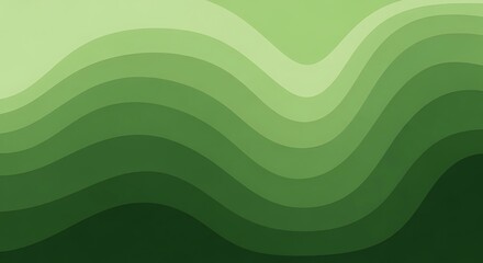 Green Wave Background Design.