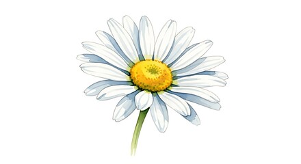 Closeup of a Single White Daisy.