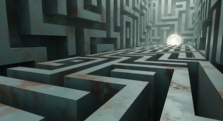 Intricate Maze Path to Success.