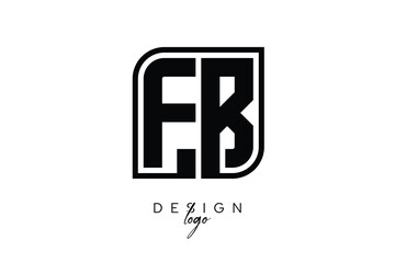 FB Block Monogram Logo – Bold Geometric Lettermark in Rectangular Style for Modern Branding & Identity