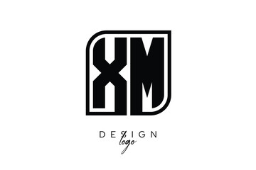 XM Block Monogram Logo – Bold Geometric Lettermark in Rectangular Style for Modern Branding & Identity
